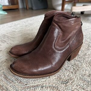 Brown Leather Ankle Boots